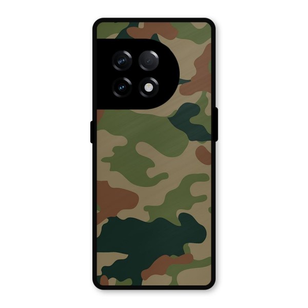 Army Camouflage Metal Back Case for OnePlus 11R