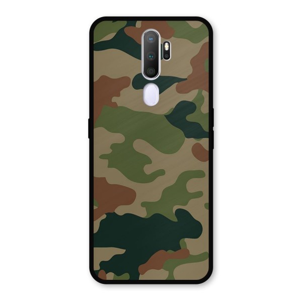 Army Camouflage Metal Back Case for Oppo A9 (2020)