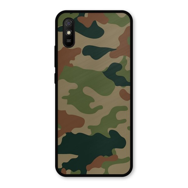 Army Camouflage Metal Back Case for Redmi 9i