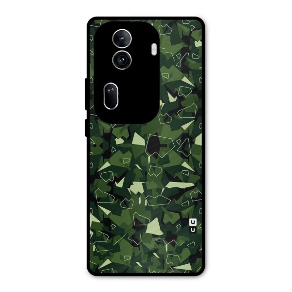 Army Shape Design Metal Back Case for Oppo Reno11 Pro 5G