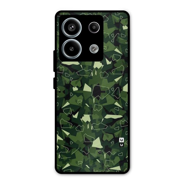 Army Shape Design Metal Back Case for Redmi Note 13 Pro 5G