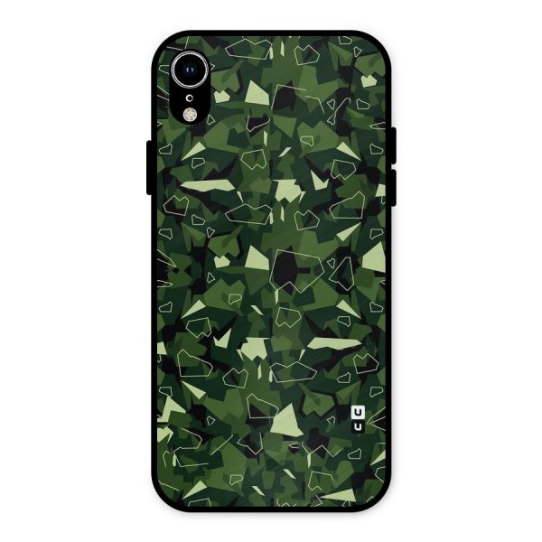 Army Shape Design Metal Back Case for iPhone XR