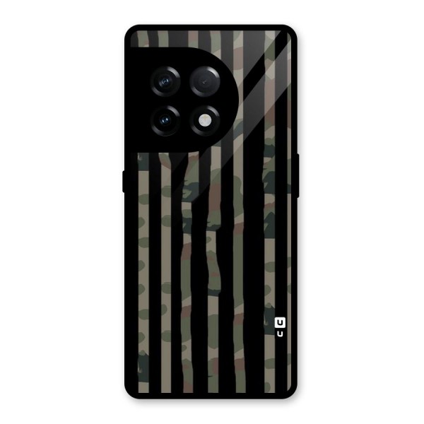 Army Stripes Glass Back Case for OnePlus 11R