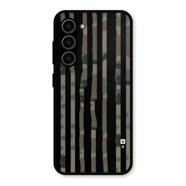 Army Stripes Metal Back Case for Galaxy S23