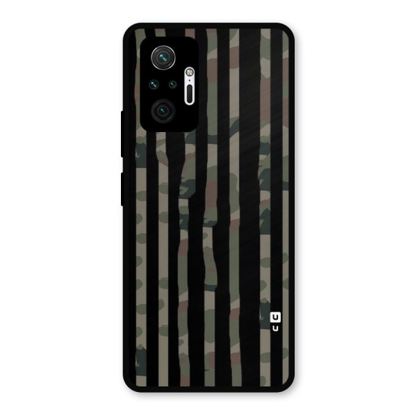 Army Stripes Metal Back Case for Redmi Note 10 Pro