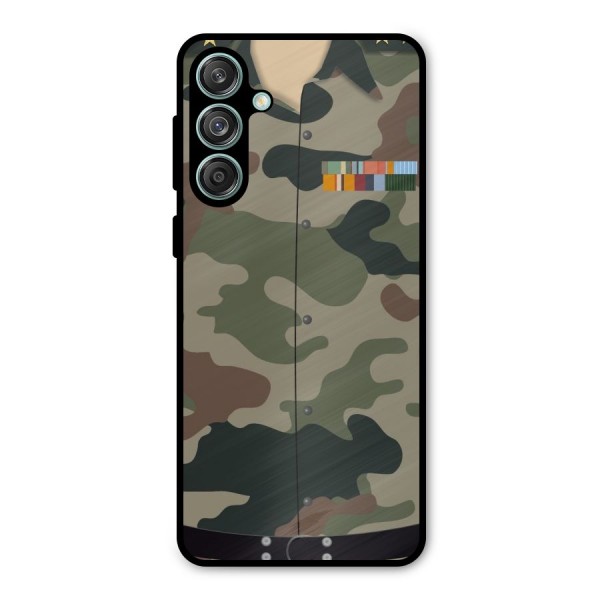 Army Uniform Metal Back Case for Galaxy M55 5G