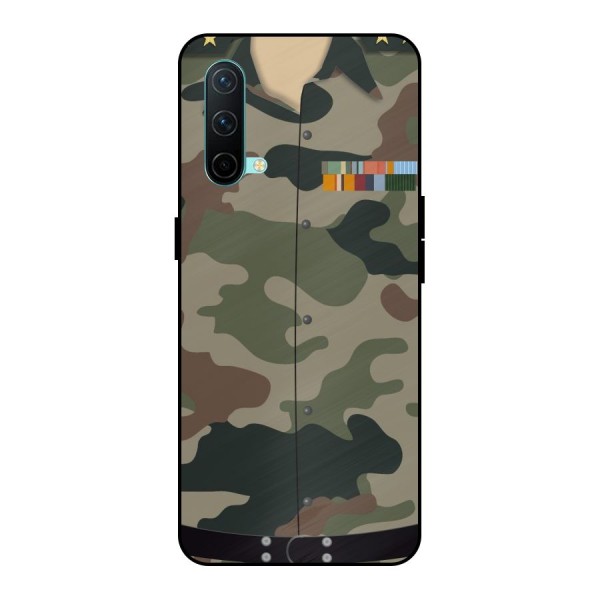 Army Uniform Metal Back Case for OnePlus Nord CE 5G