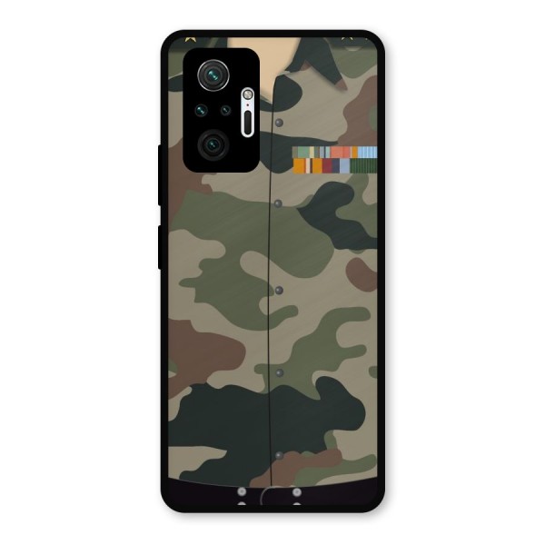 Army Uniform Metal Back Case for Redmi Note 10 Pro