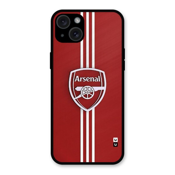Arsenal Club Metal Back Case for iPhone 15 Plus