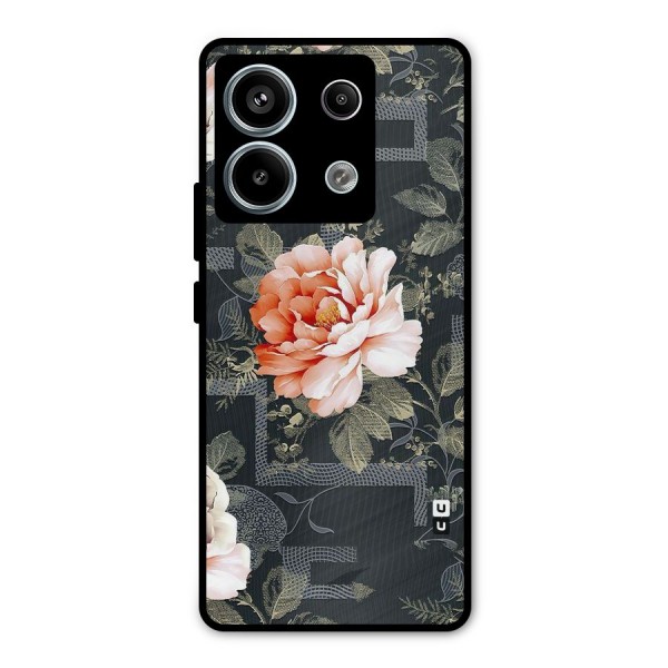 Art And Floral Metal Back Case for Redmi Note 13 Pro 5G
