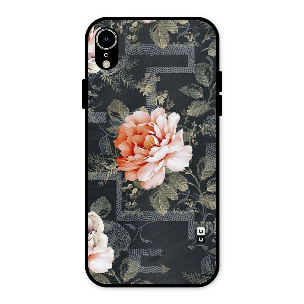 Art And Floral Metal Back Case for iPhone XR