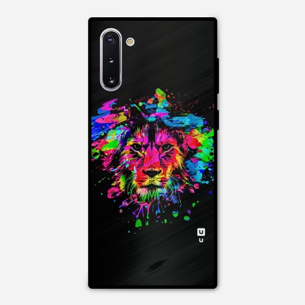 Artistic Lion Art Splash Metal Back Case for Galaxy Note 10