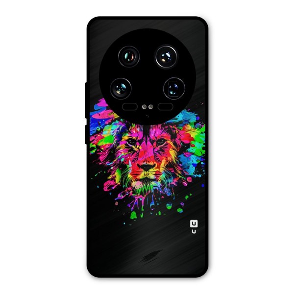 Artistic Lion Art Splash Metal Back Case for Xiaomi 14 Ultra