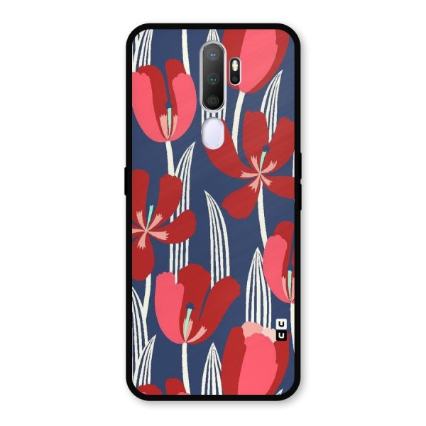 Artistic Tulips Metal Back Case for Oppo A9 (2020)