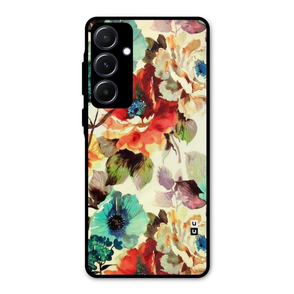 Artsy Bloom Flower Metal Back Case for Galaxy A55