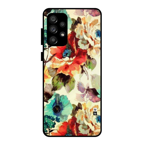 Artsy Bloom Flower Metal Back Case for Galaxy A73 5G