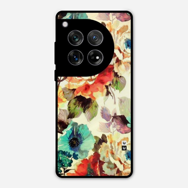 Artsy Bloom Flower Metal Back Case for OnePlus 12