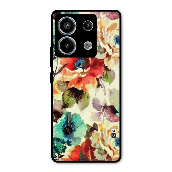 Artsy Bloom Flower Metal Back Case for Redmi Note 13 Pro 5G