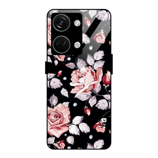 Artsy Floral Glass Back Case for Oneplus Nord 3