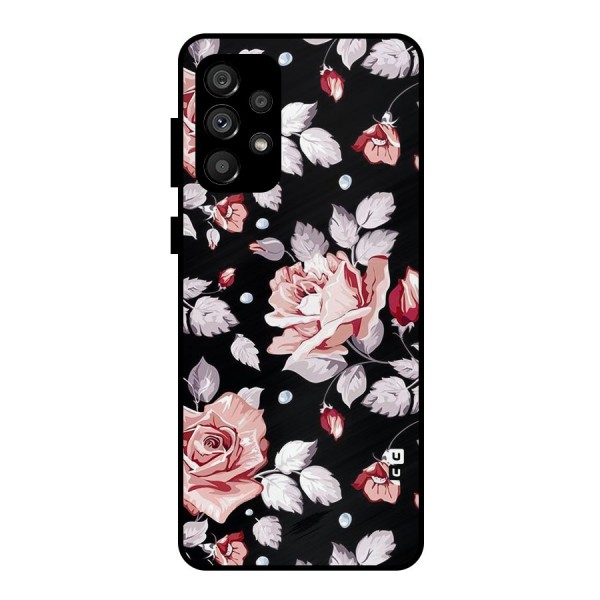 Artsy Floral Metal Back Case for Galaxy A73 5G