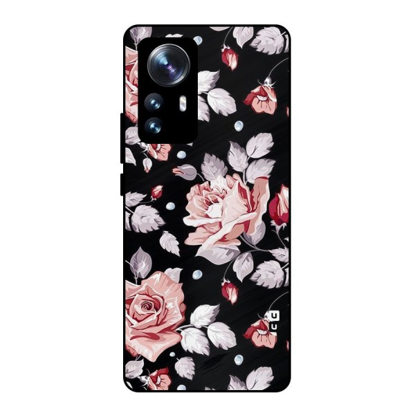 Artsy Floral Metal Back Case for Xiaomi 12 Pro
