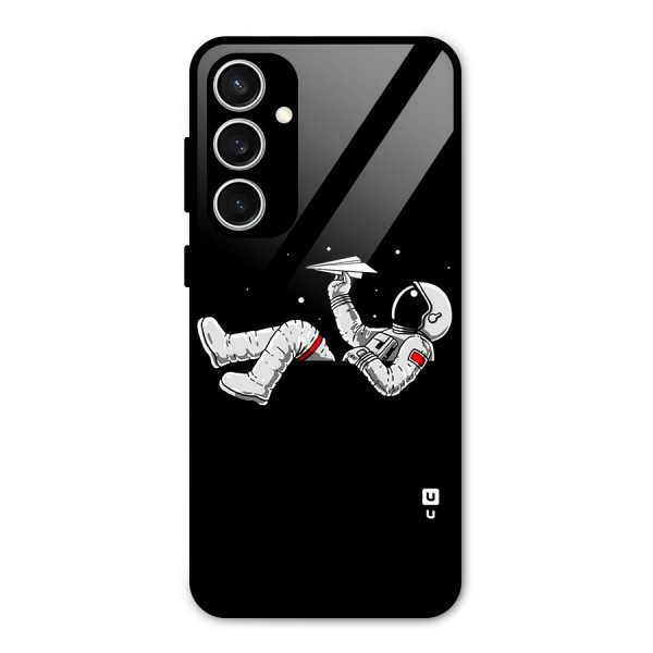 Astronaut Aeroplane Glass Back Case for Galaxy S23 FE