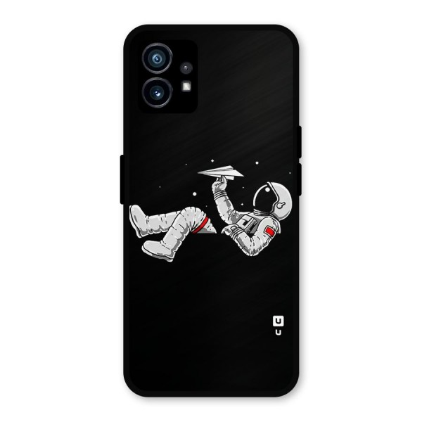 Astronaut Aeroplane Metal Back Case for Nothing Phone 1