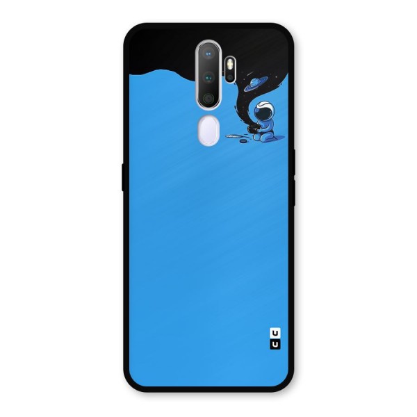 Astronaut Creativity Paint Sky Metal Back Case for Oppo A9 (2020)