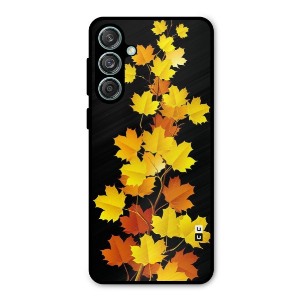 Autumn Forest Leaves Metal Back Case for Galaxy M55 5G