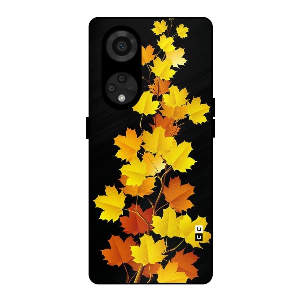 Autumn Forest Leaves Metal Back Case for Reno8 T 5G
