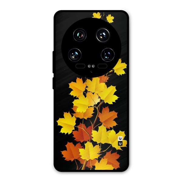 Autumn Forest Leaves Metal Back Case for Xiaomi 14 Ultra