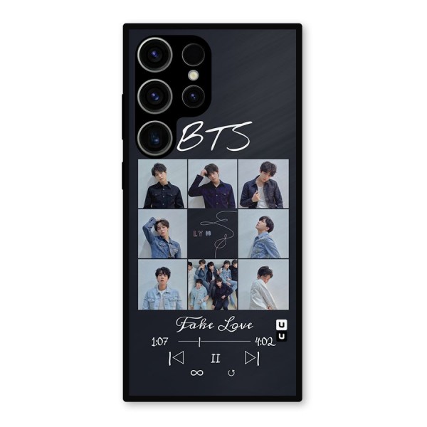 BTS Fake Love Metal Back Case for Galaxy S23 Ultra