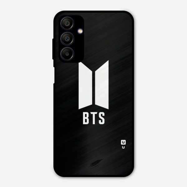 BTS Logo Black Metal Back Case for Galaxy A15 5G