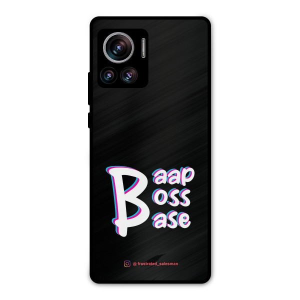 Baap Boss Base Black Metal Back Case for Motorola Edge 30 Ultra