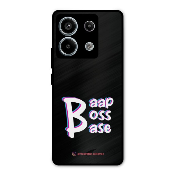 Baap Boss Base Black Metal Back Case for Redmi Note 13 Pro 5G