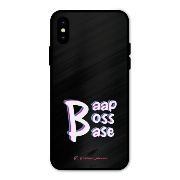 Baap Boss Base Black Metal Back Case for iPhone X