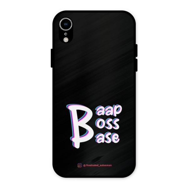 Baap Boss Base Black Metal Back Case for iPhone XR