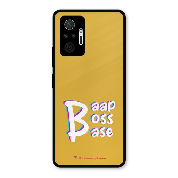 Baap Boss Base Mustard Yellow Metal Back Case for Redmi Note 10 Pro