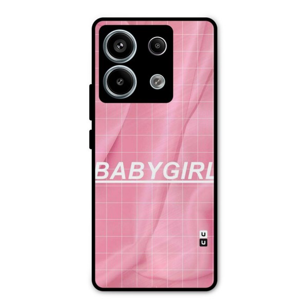 Baby Girl Check Metal Back Case for Redmi Note 13 Pro 5G