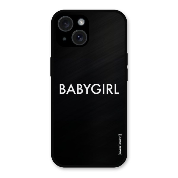 Baby Girl Metal Back Case for iPhone 15
