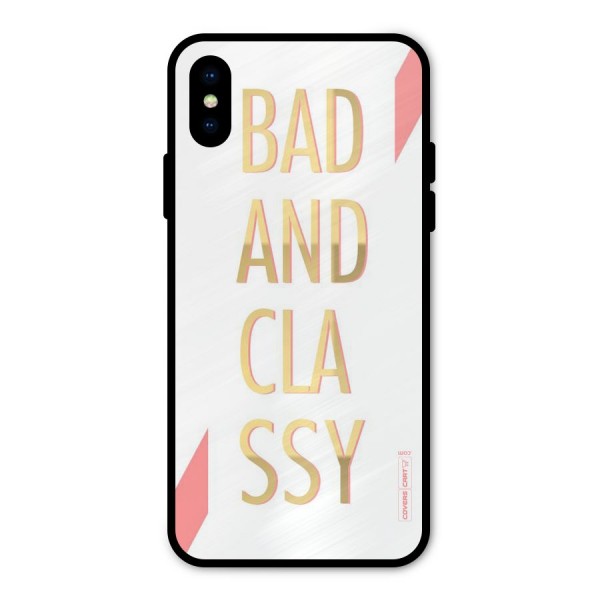 Bad And Classy Metal Back Case for iPhone X