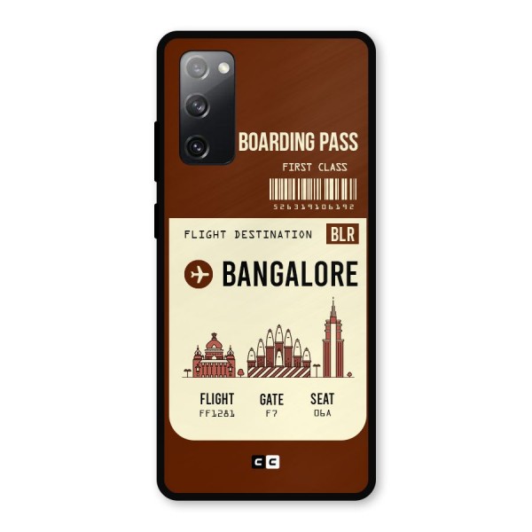 Bangalore Boarding Pass Metal Back Case for Galaxy S20 FE