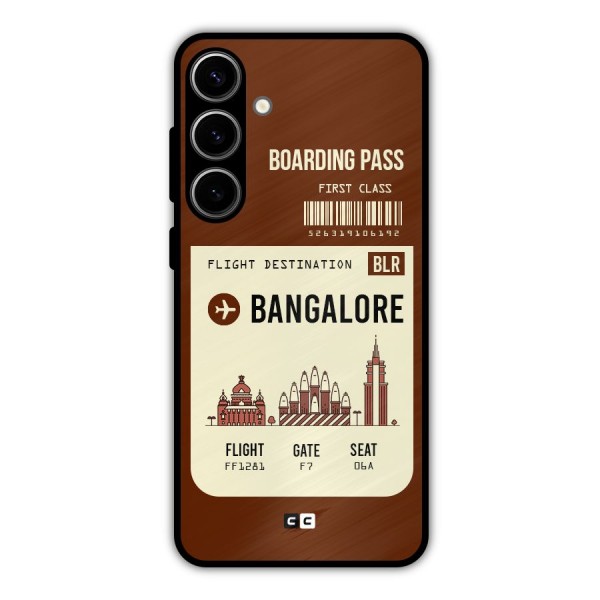 Bangalore Boarding Pass Metal Back Case for Galaxy S24 Plus
