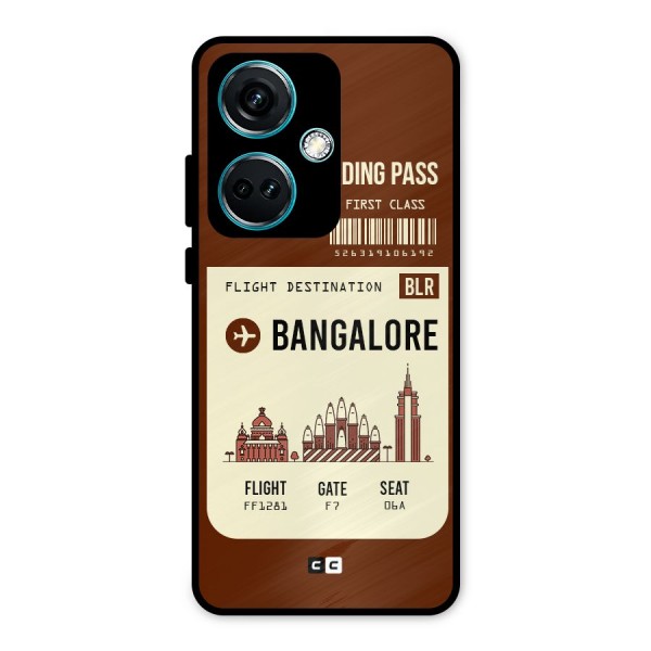 Bangalore Boarding Pass Metal Back Case for OnePlus Nord CE 3 5G