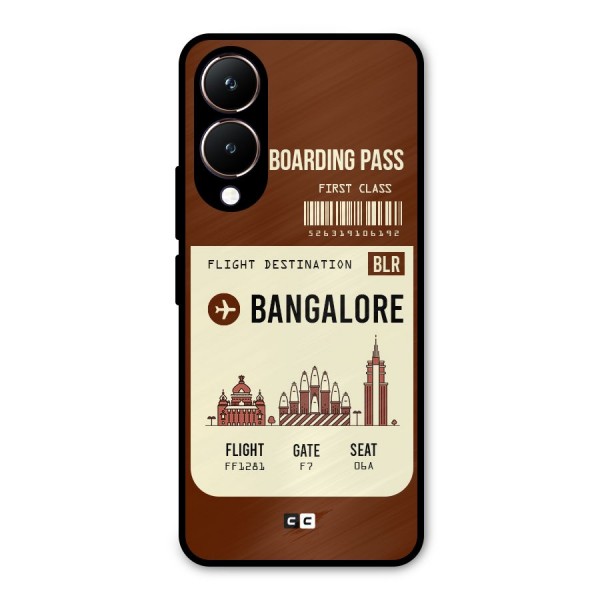 Bangalore Boarding Pass Metal Back Case for Vivo Y28