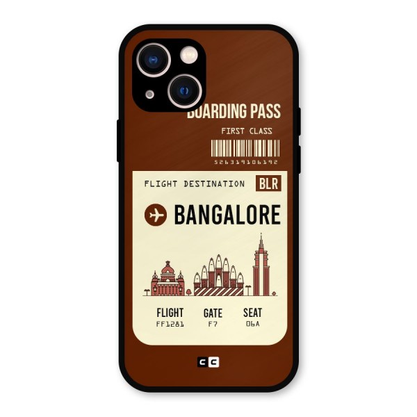 Bangalore Boarding Pass Metal Back Case for iPhone 13