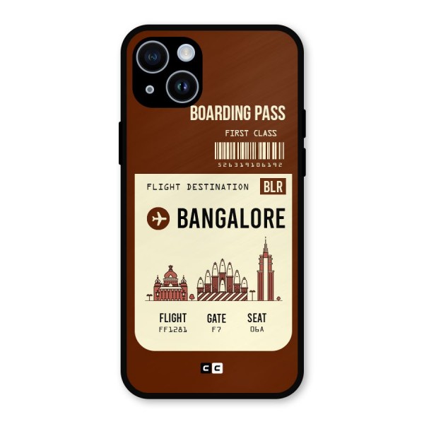 Bangalore Boarding Pass Metal Back Case for iPhone 14