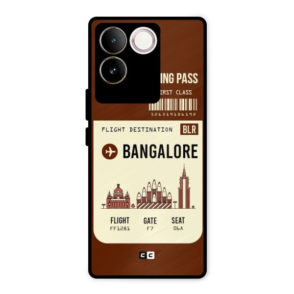 Bangalore Boarding Pass Metal Back Case for iQOO Z7 Pro