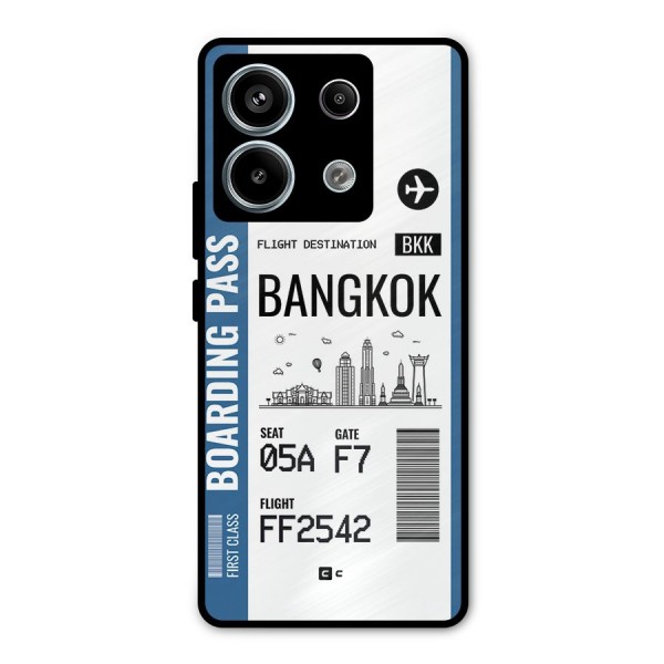 Bangkok Boarding Pass Metal Back Case for Redmi Note 13 Pro 5G