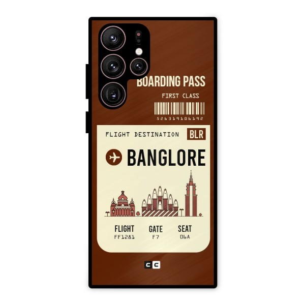 Banglore Boarding Pass Metal Back Case for Galaxy S22 Ultra 5G
